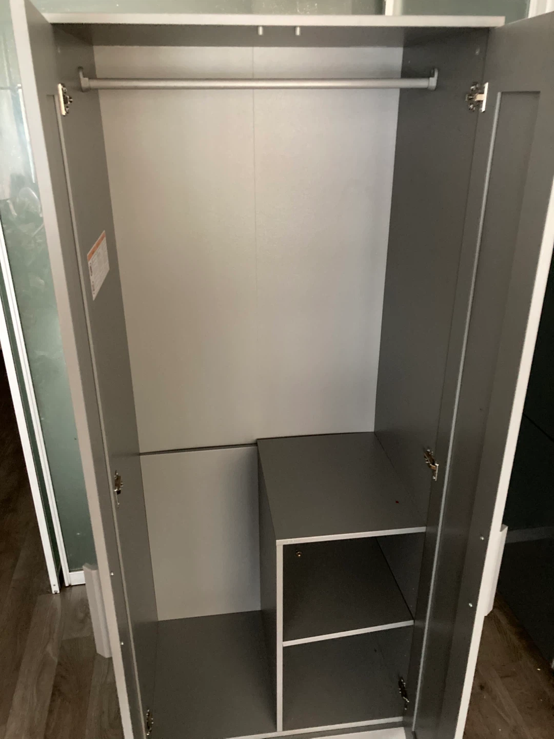 Two-Door Wardrobe in Grey - photo 4
