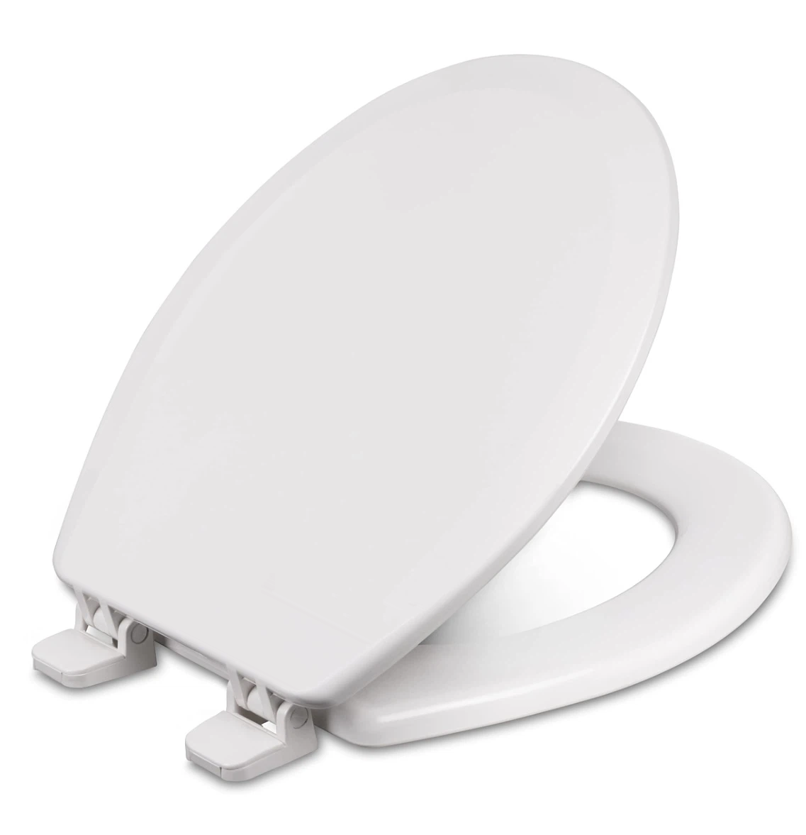 Centoco Round Toilet Seat, Wood Core/Plastic Finish, White