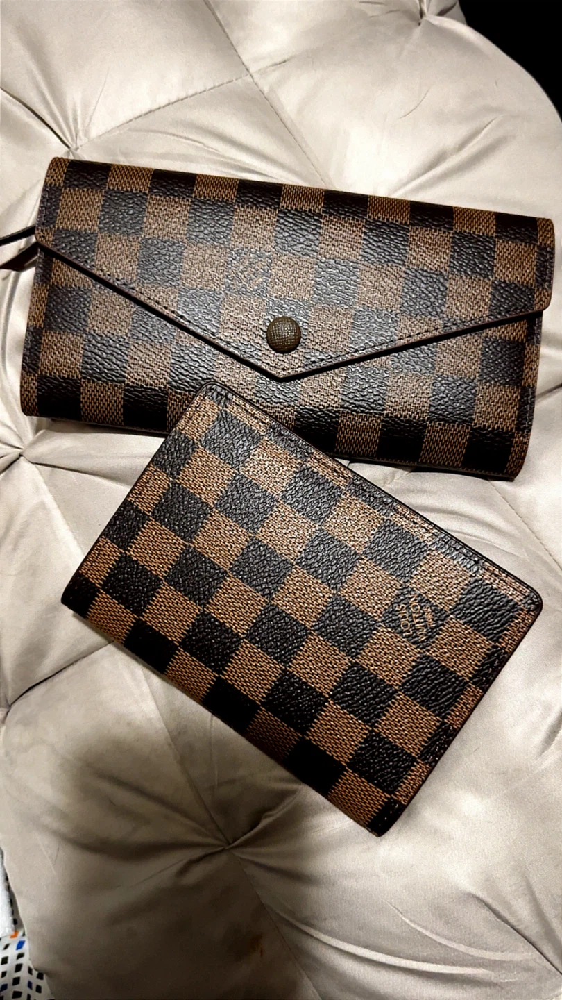 Louis Vuitton Damier Azur Wallet and Card Holder Set