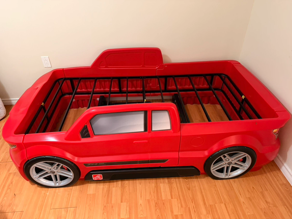 Turbocharged Twin Size Truck Car Bed, Car Bed for Boys