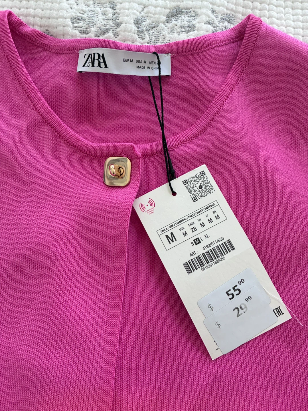 Zara Pink Short Sleeve Cardigan - photo 2