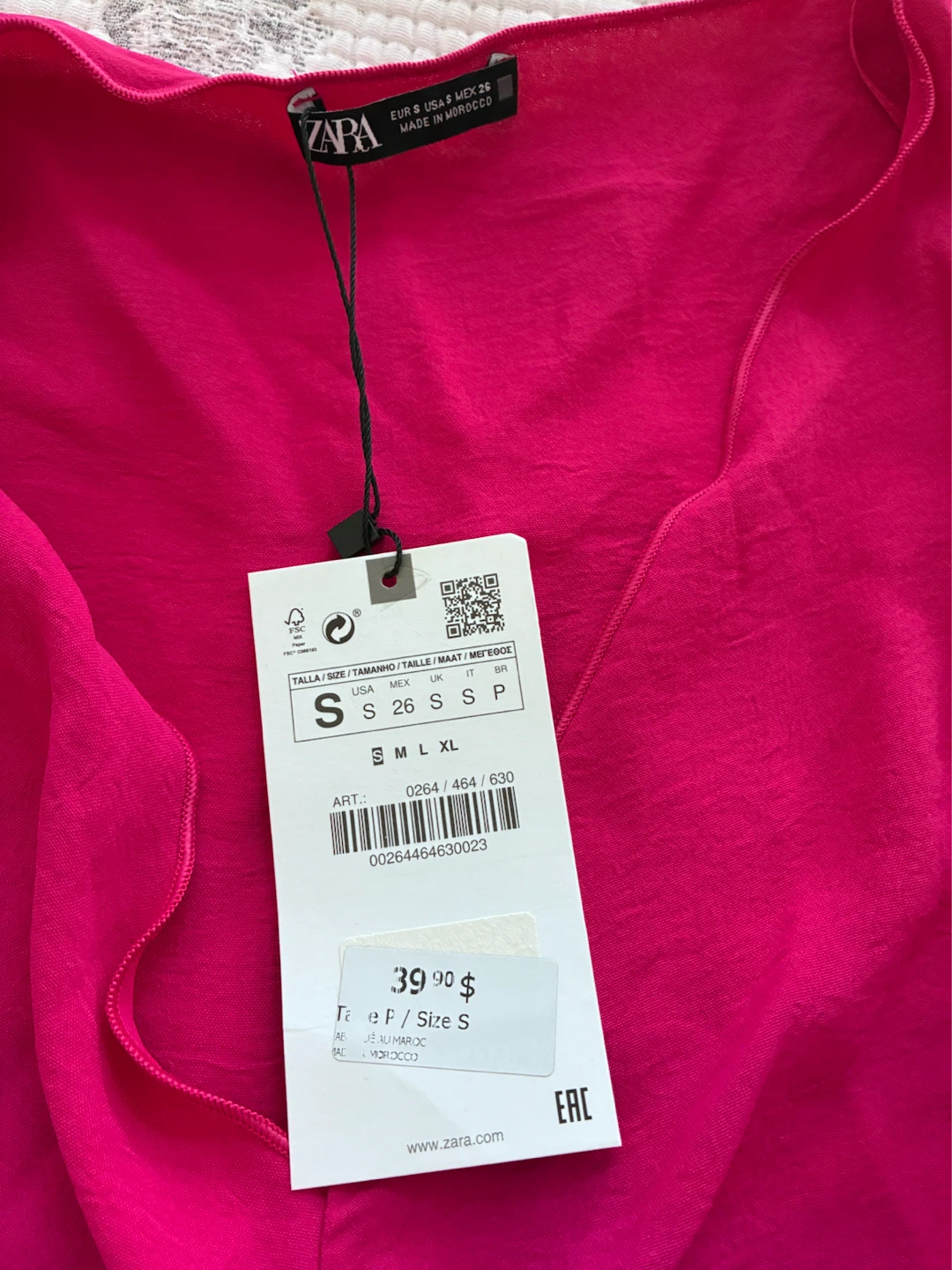 Zara Pink Tie-Front Top - photo 2