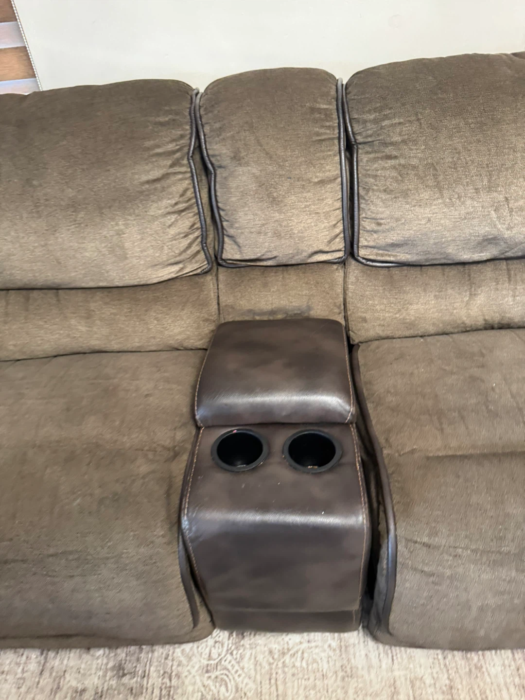 Brown Reclining Sectional Sofa - photo 5