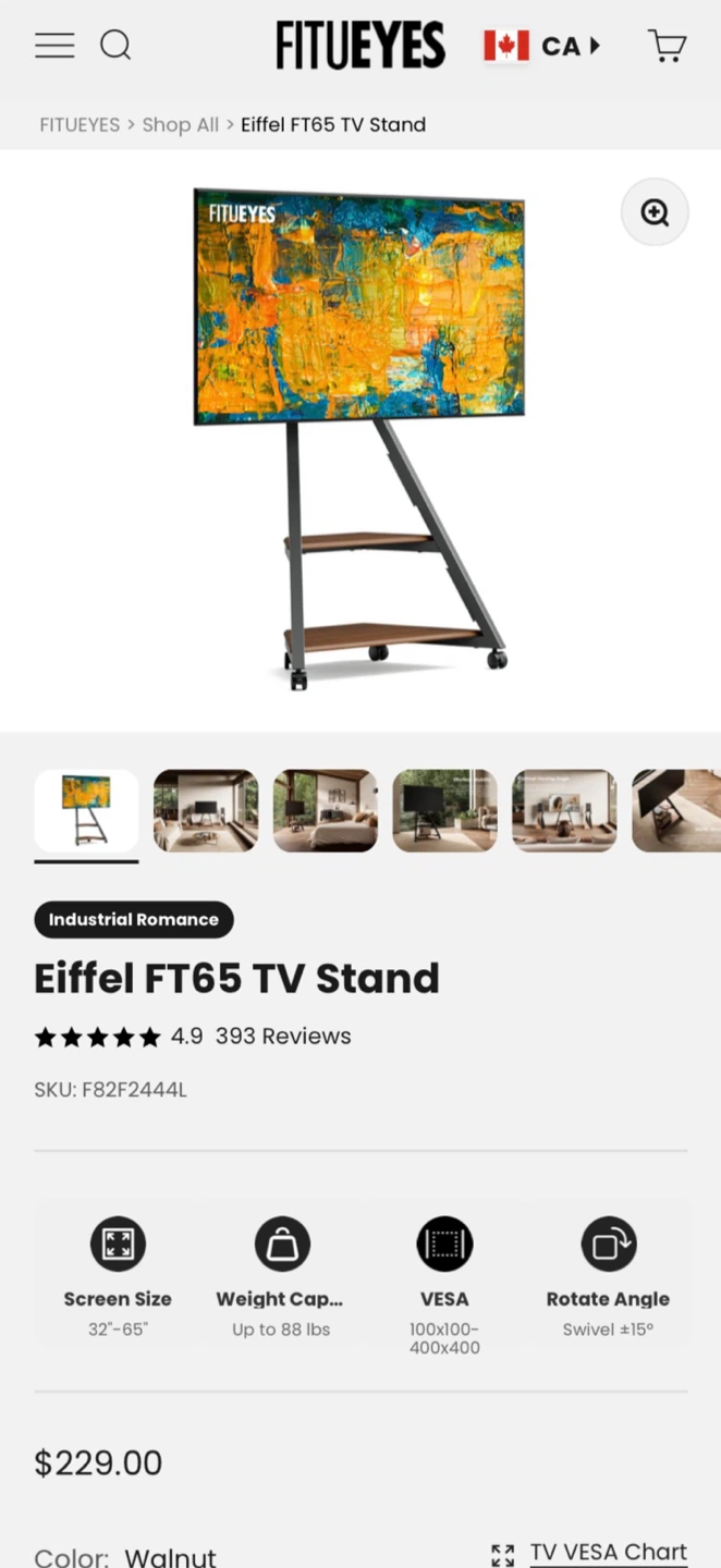FITUEYES Eiffel FT65 TV Stand - photo 2