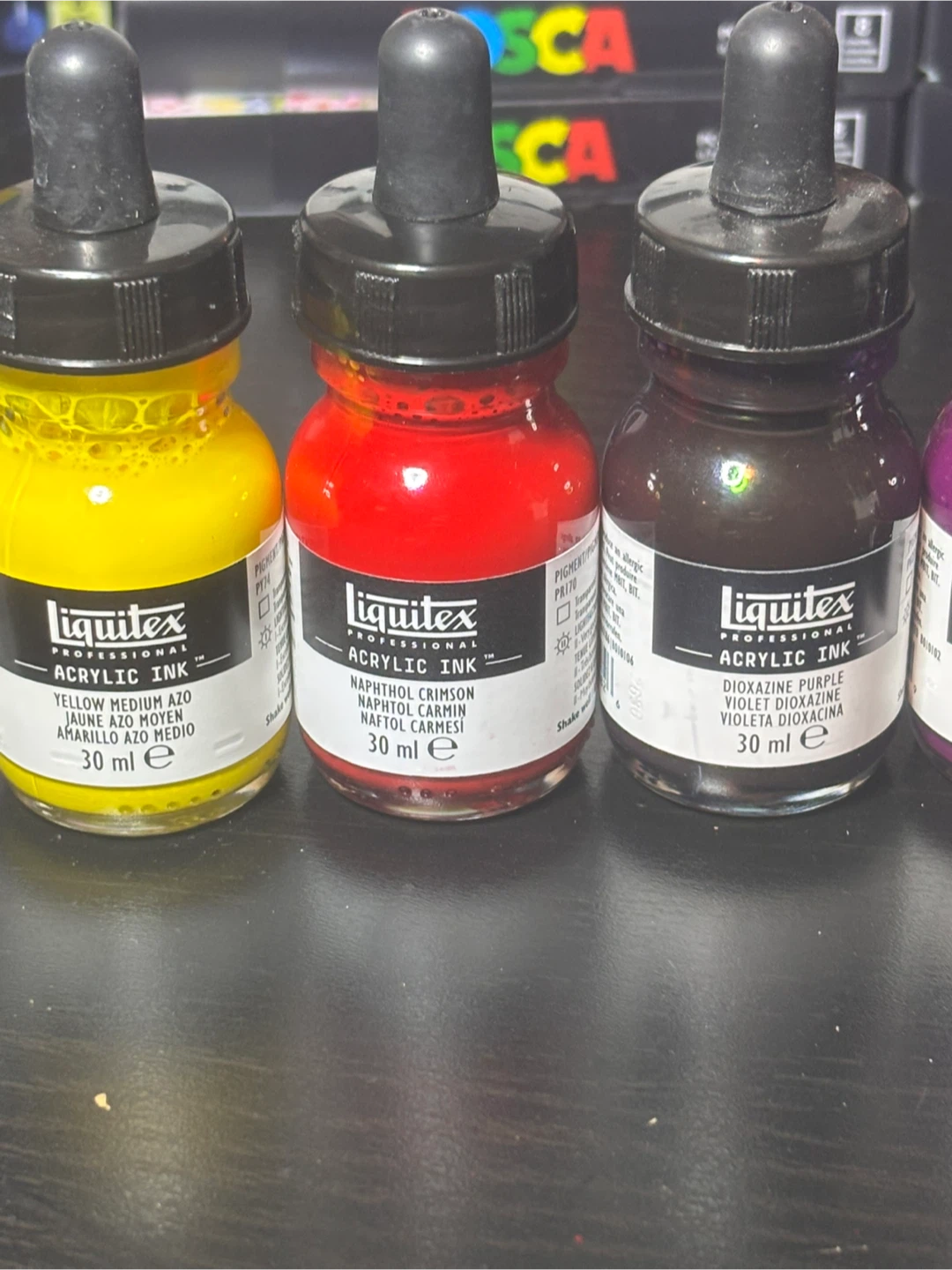 Liquitex Professional Acrylic inks 1oz bottles lot of 10 - photo 3