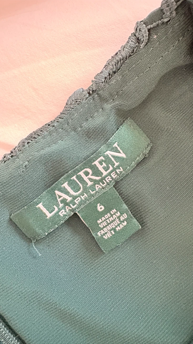 Lauren Ralph Lauren Lace Sheath Dress Size 6 Green - photo 2