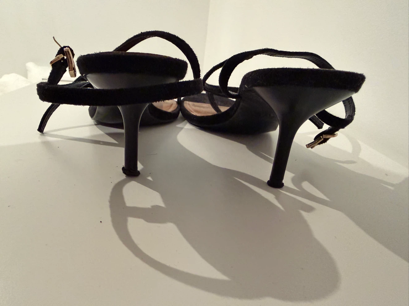 Zara black strappy kitten heels - photo 2
