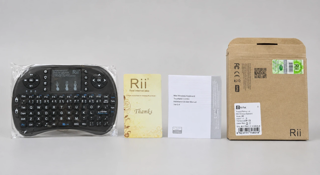 Rii i4 Mini Wireless Keyboard with Touchpad – Open Box