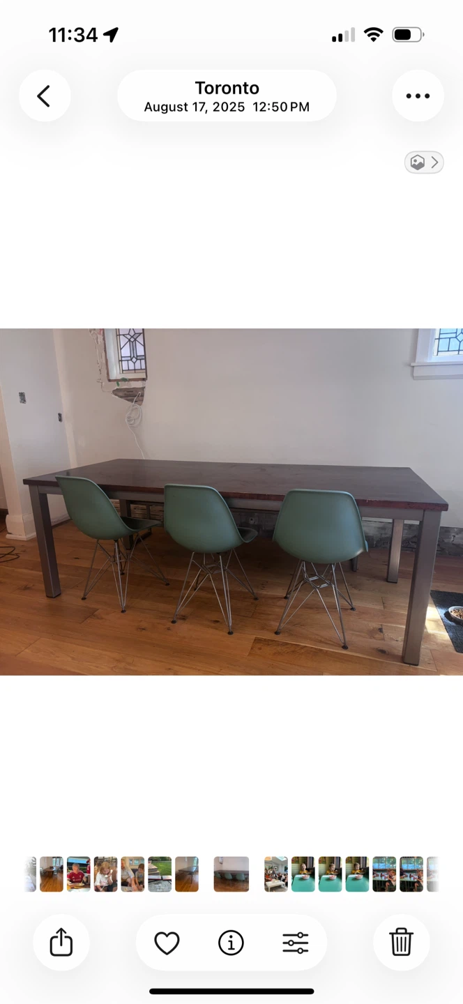 Maple dining table and bench - photo 2