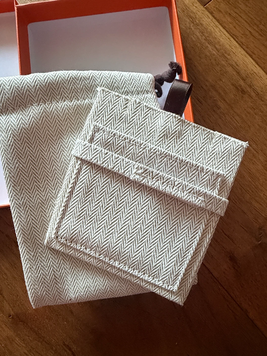 Hermes Small Fabric Pouch and Box - photo 3