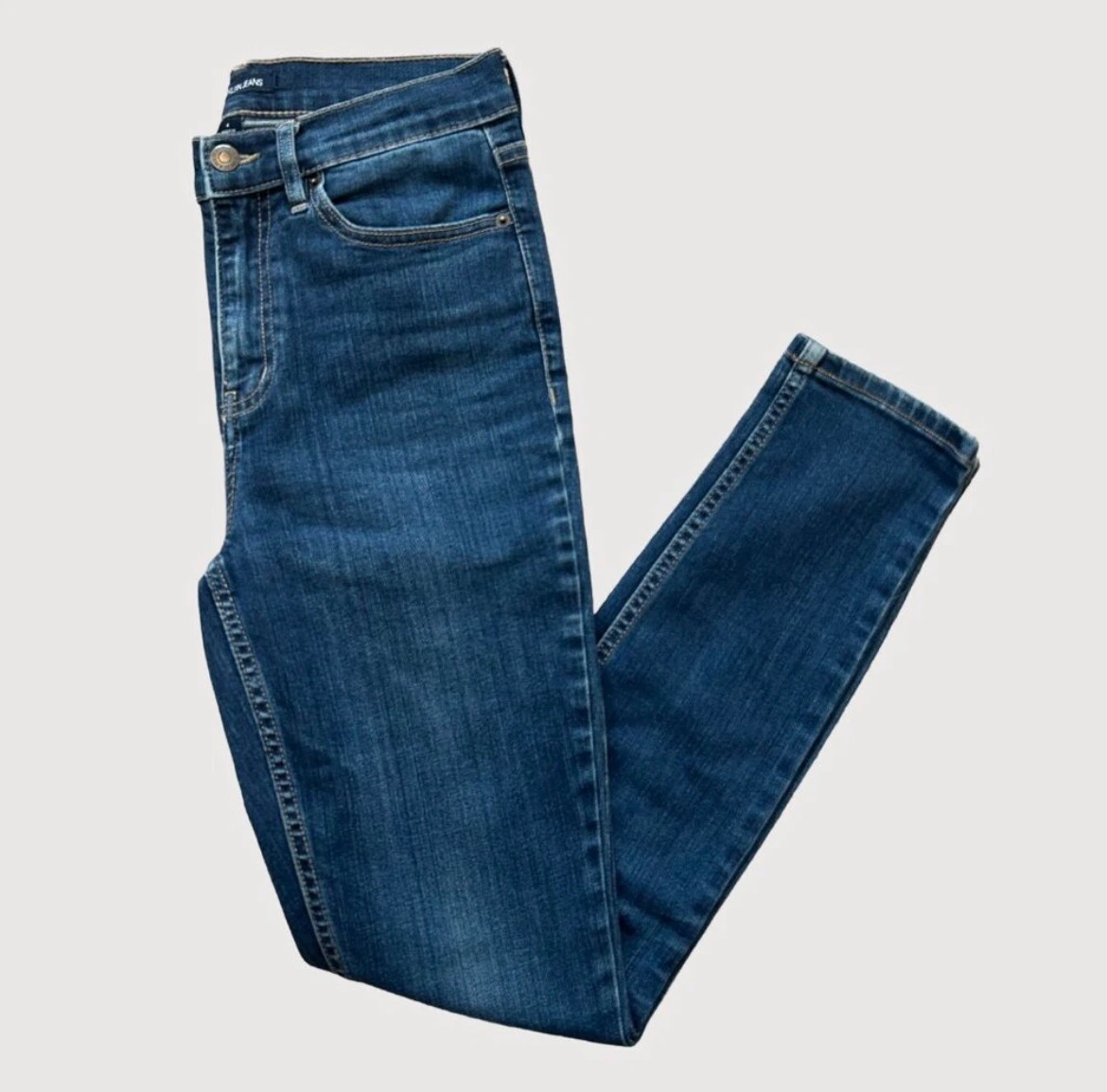 Calvin Klein Women's High Rise Cotton Skinny Jeans - Size 4 - photo 4