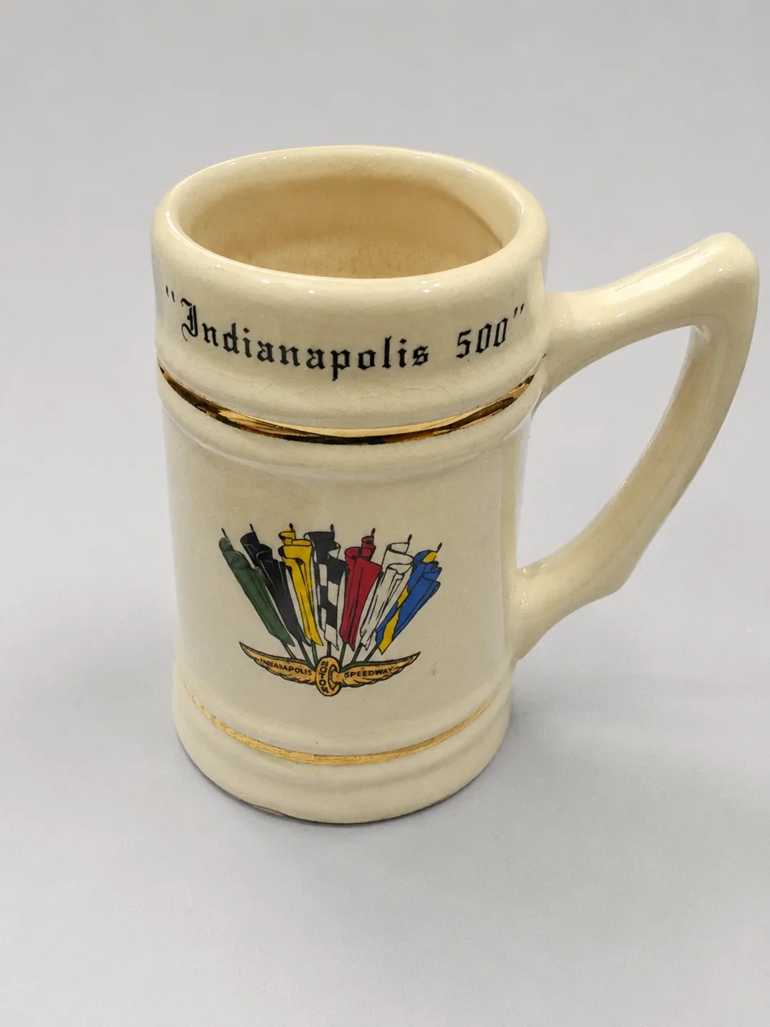 Vintage Indianapolis 500 Ceramic Beer Stein / Mug