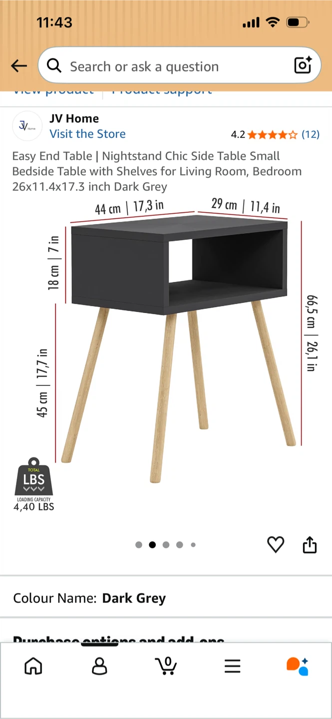 Nightstand - Bed side table - White - photo 4