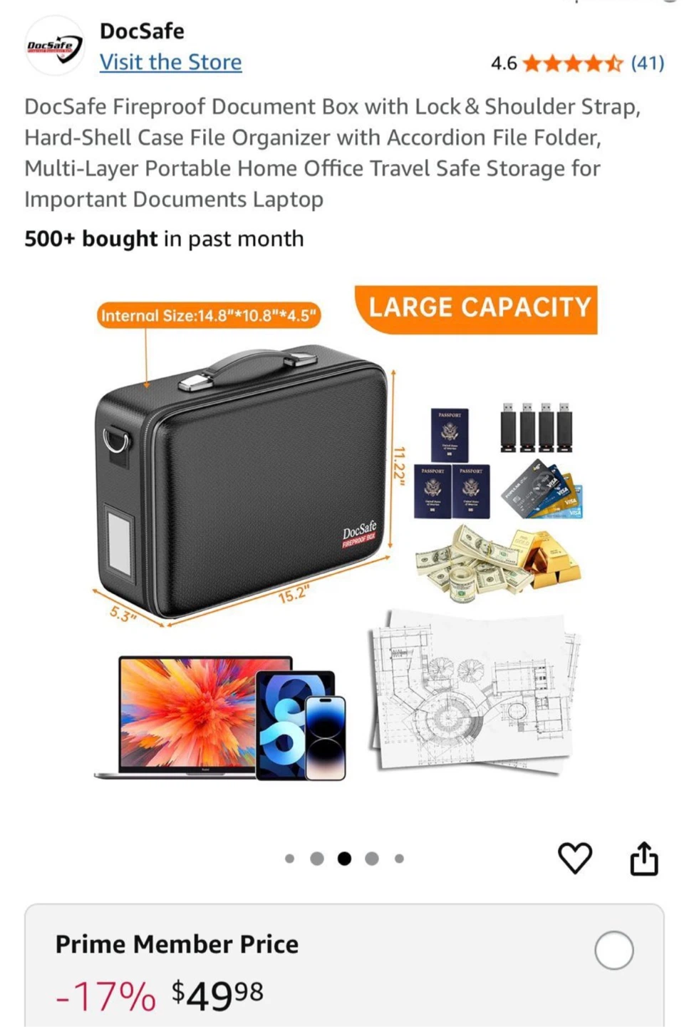 DocSafe Fireproof Document Box - photo 3
