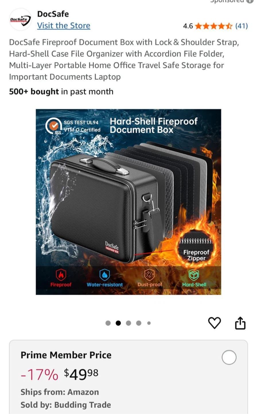DocSafe Fireproof Document Box - photo 5