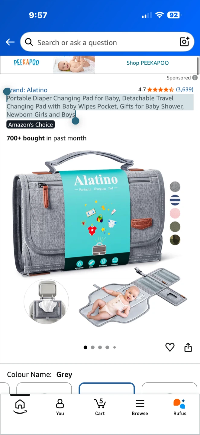 Baby Changing Pad Station
