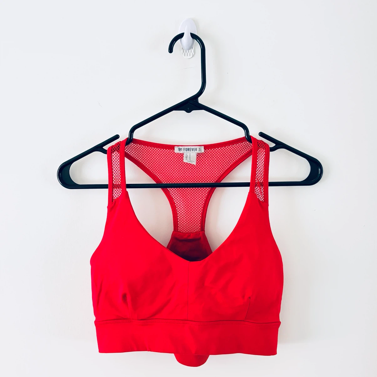 Forever 21 Red High Support Sports Bra Size M