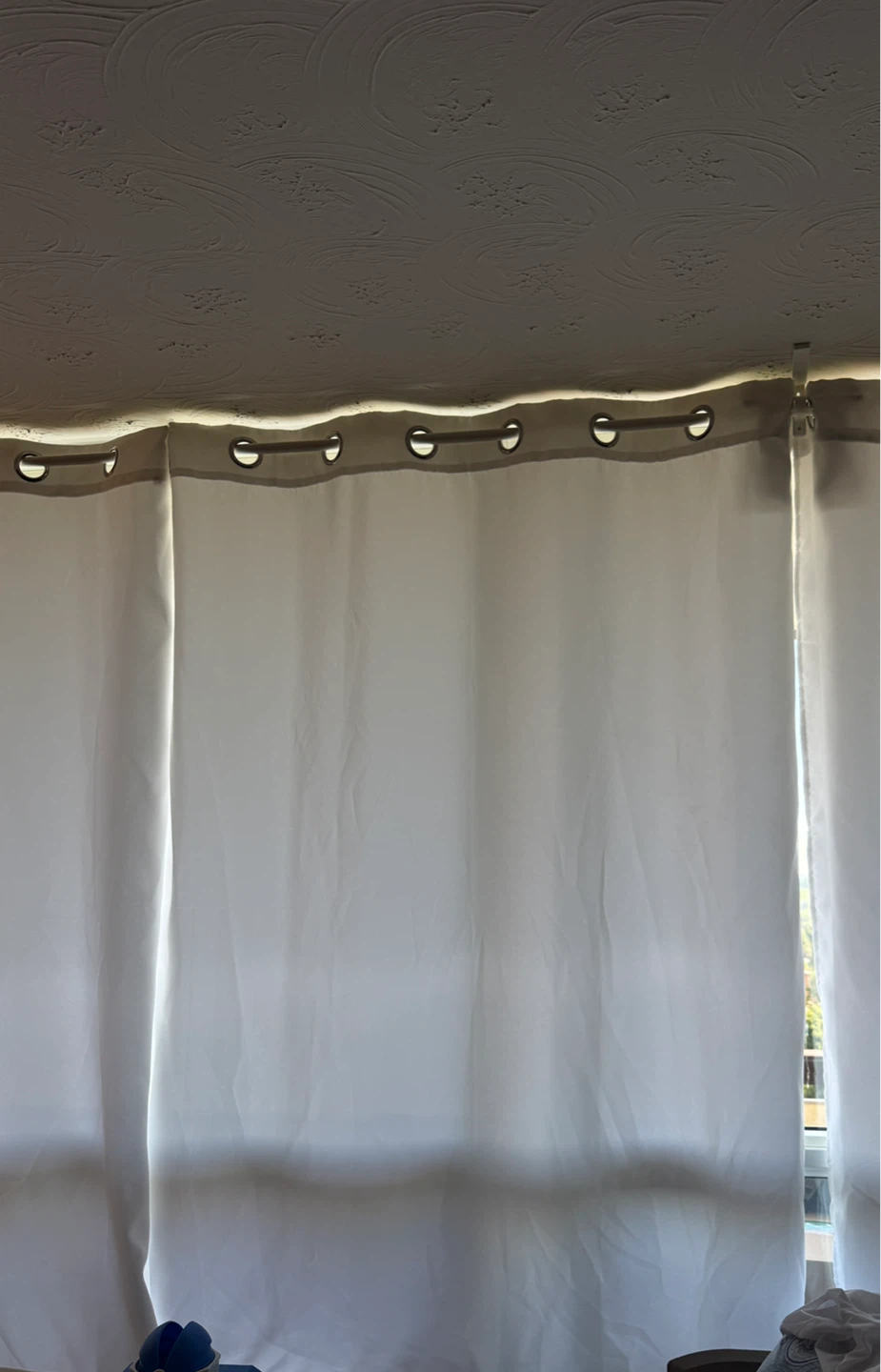 White Curtain #1 and  Silver Stars curtain #1