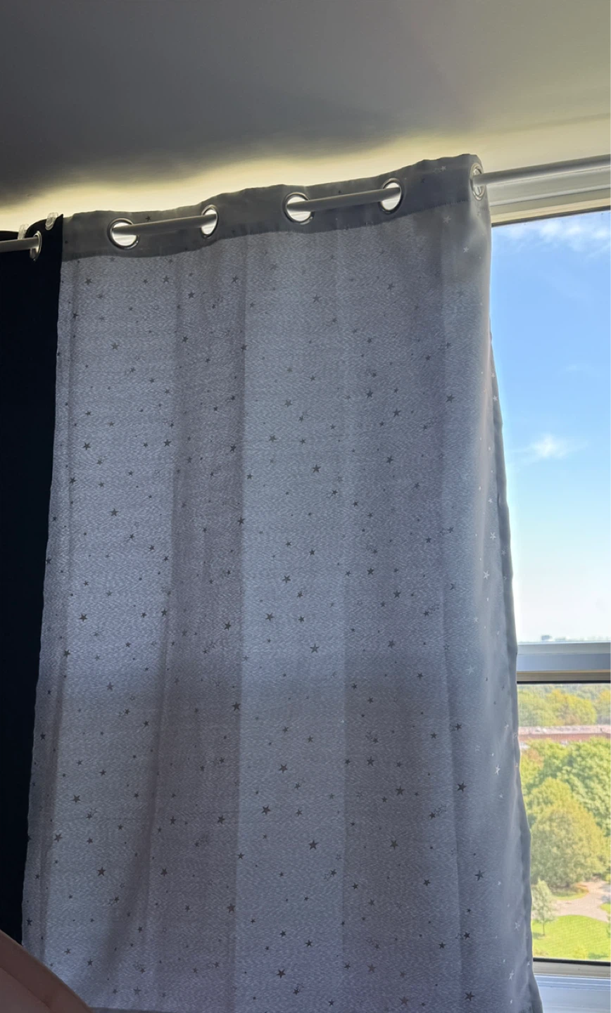 White Curtain #1 and  Silver Stars curtain #1 - photo 3