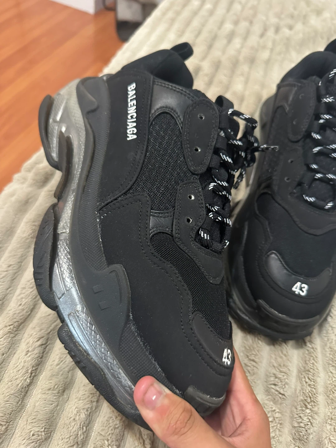 Balenciaga Triple S Sneakers Black Size 43 - photo 2