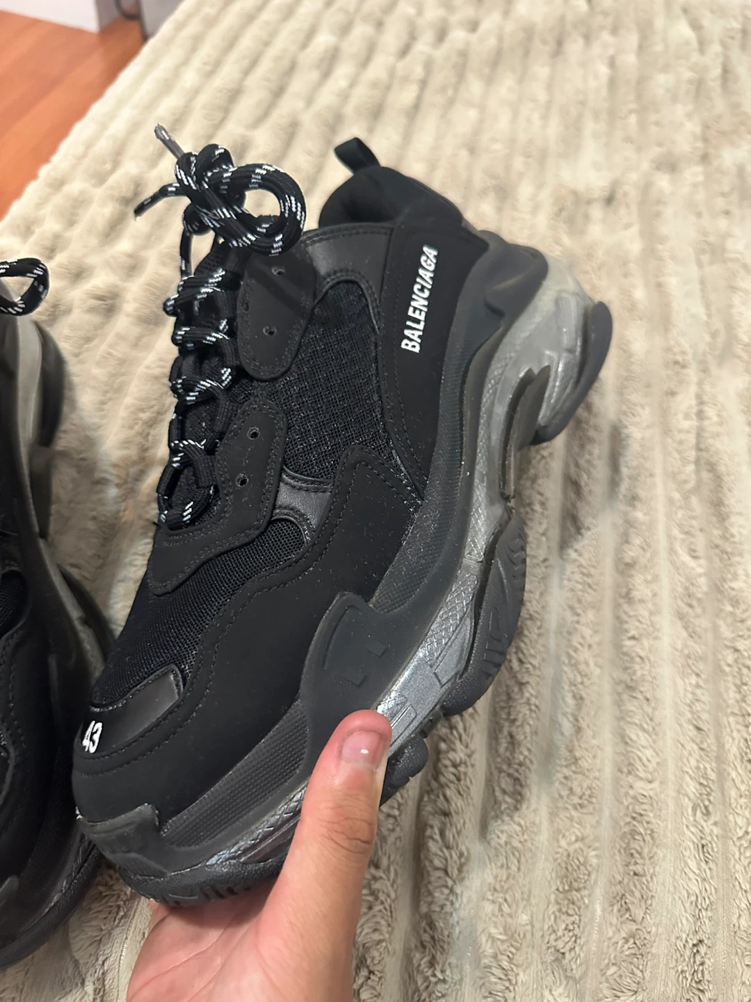 Balenciaga Triple S Sneakers Black Size 43 - photo 3