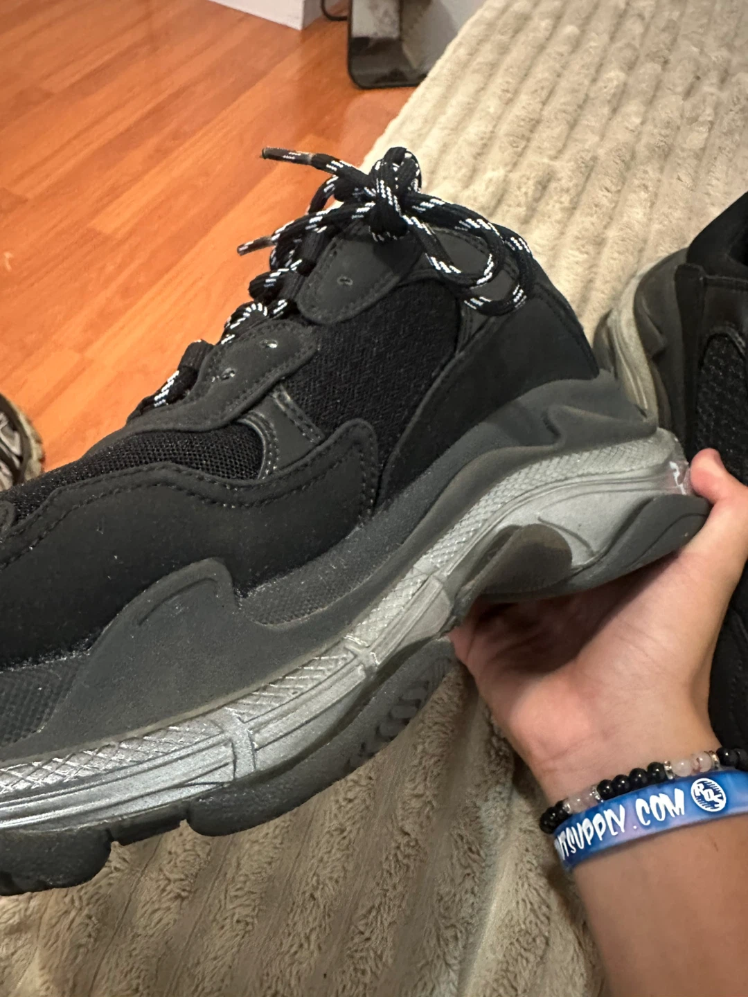 Balenciaga Triple S Sneakers Black Size 43 - photo 4