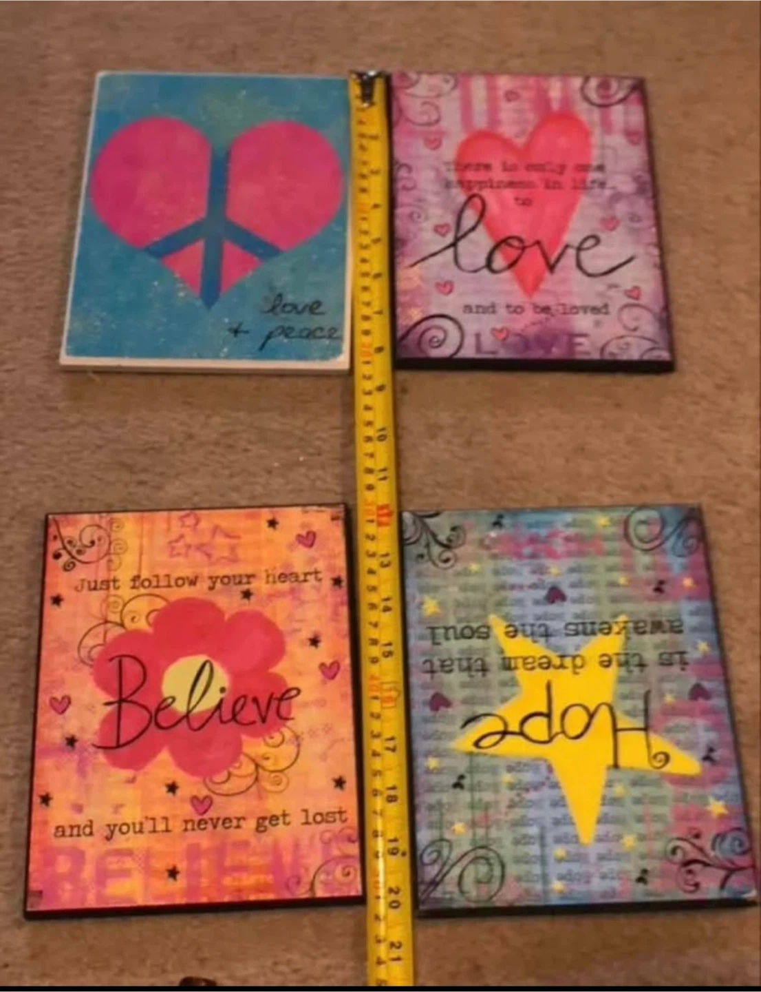Set of 4 Motivational Wall Art Prints