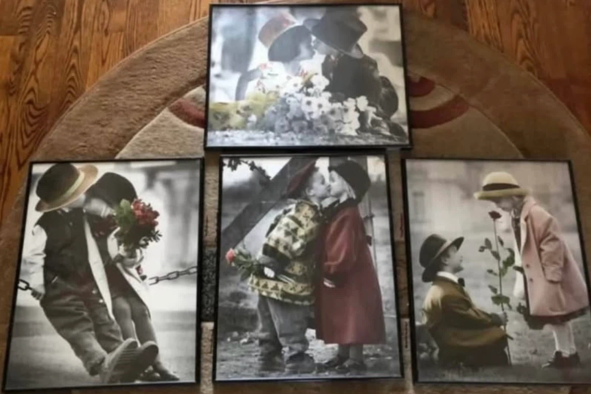 Set of 4 Vintage Children Art Prints