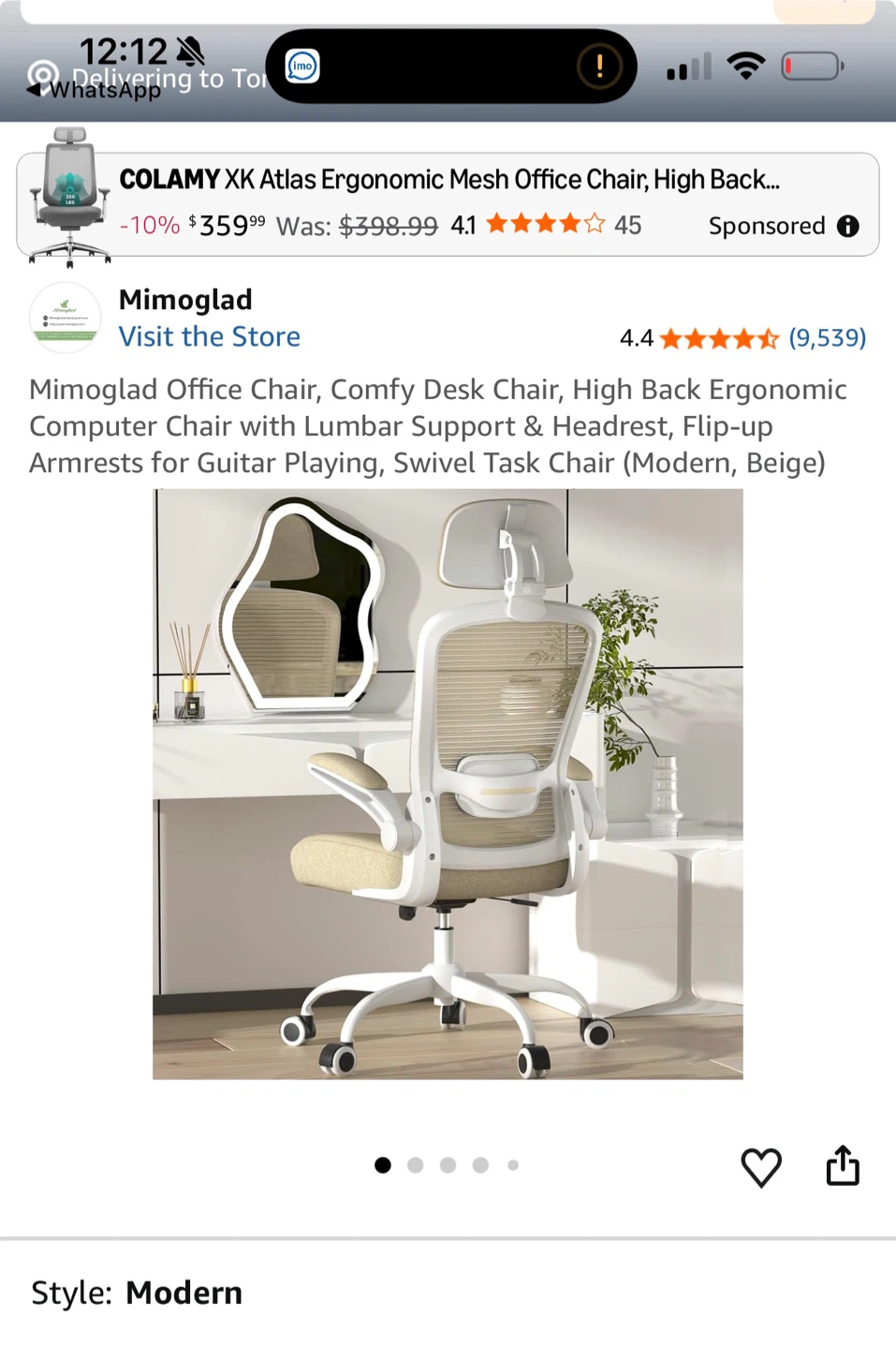Mimoglad Ergonomic Mesh Office Chair - photo 4