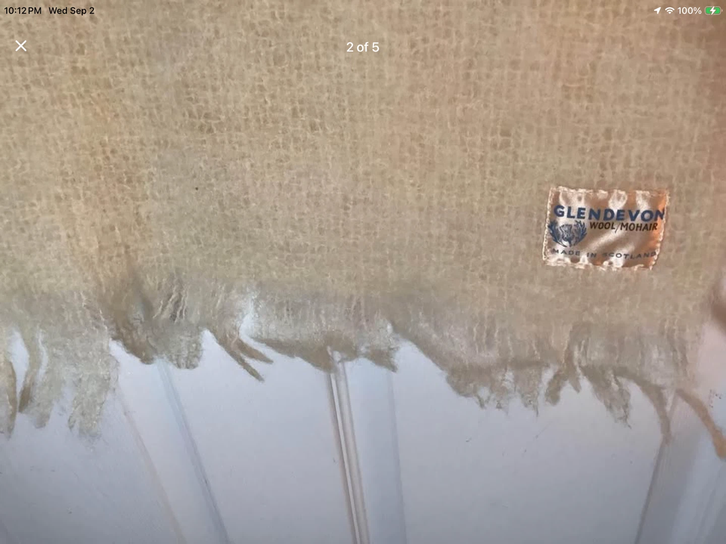 Vt Mohair & Wool Fringed Shawl/Wrap by Glendevon of Scotland 🐞