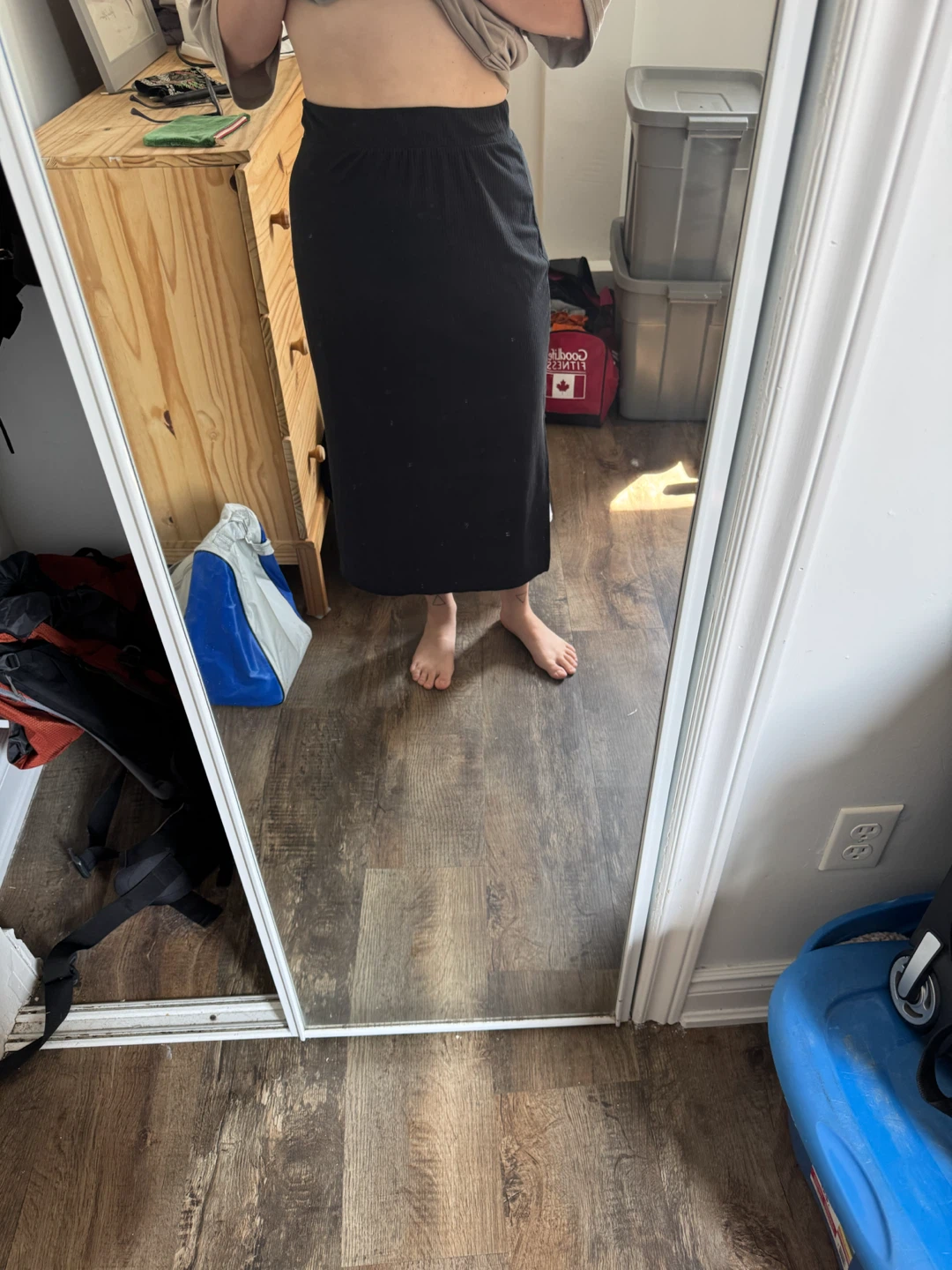 Ardene Black Ribbed Maxi Skirt - photo 3