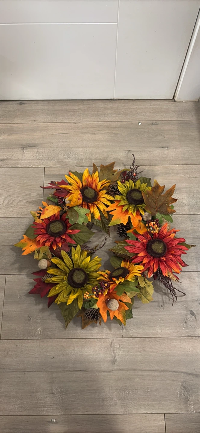 Autumn Sunflower Wreath