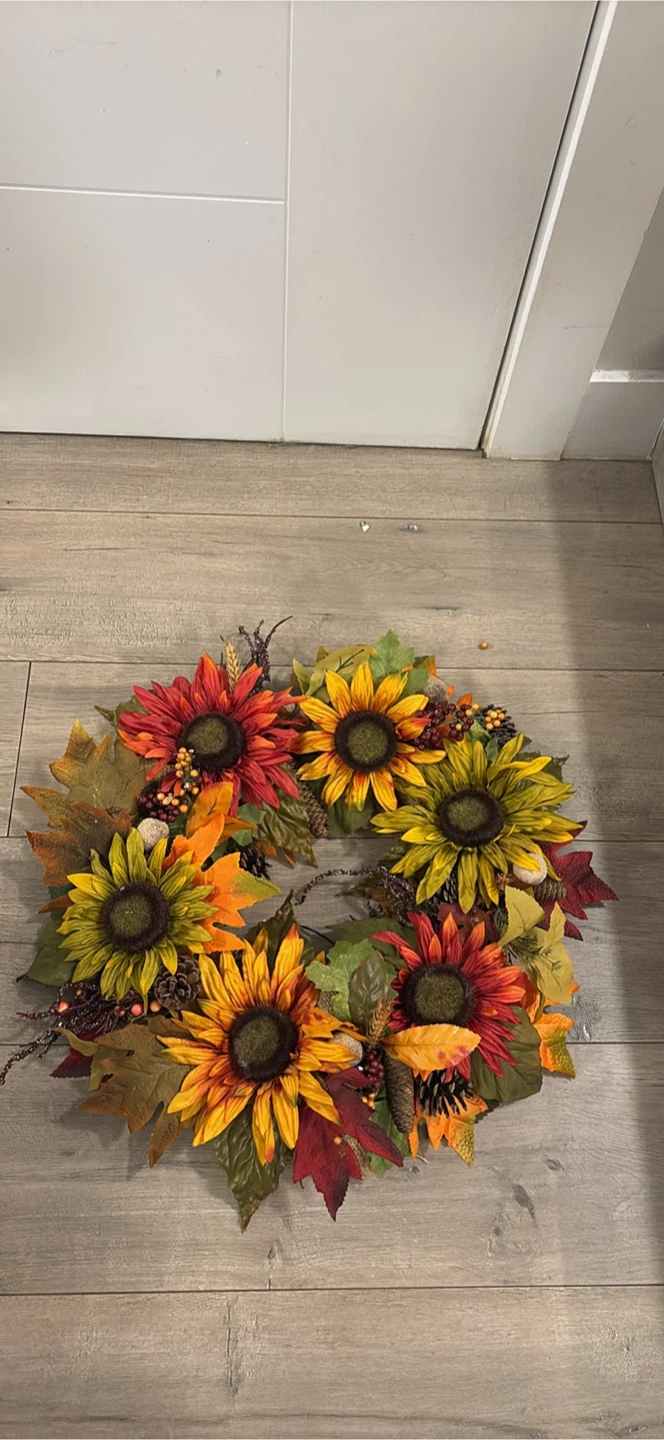 Autumn Sunflower Wreath - photo 4