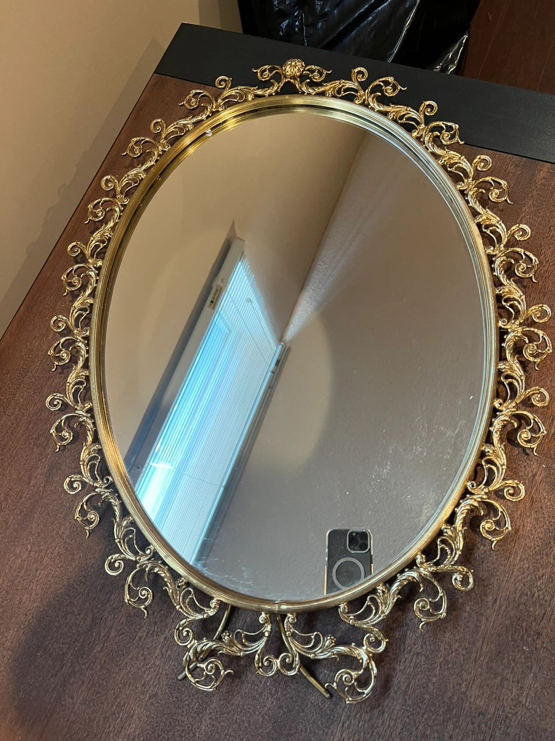 Ornate Oval Vanity Mirror