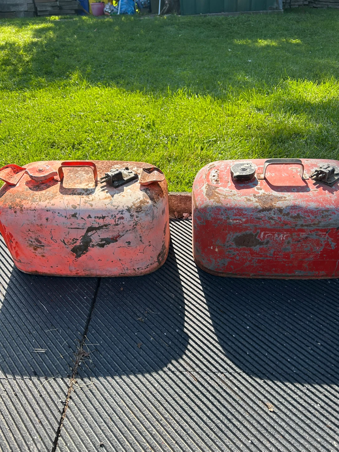 Two Red Gas Cans