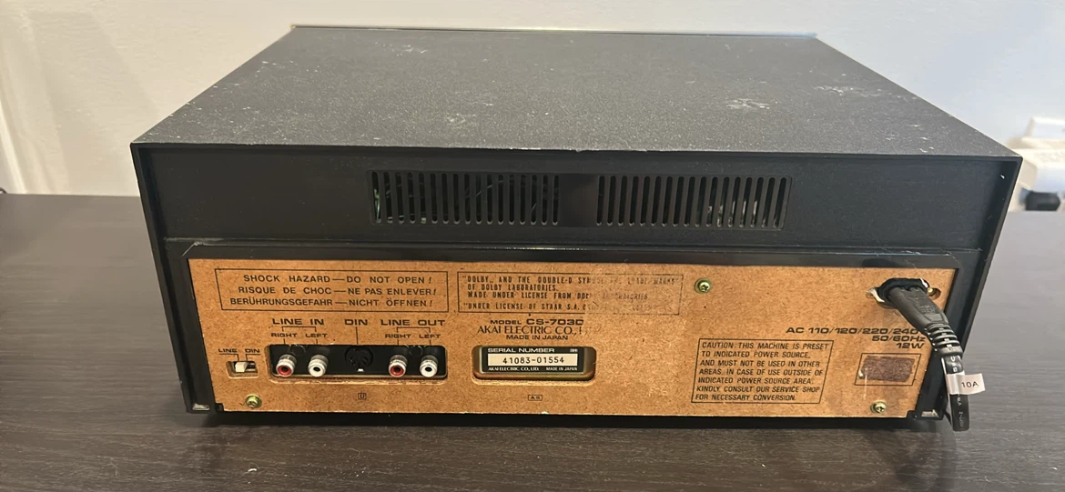 AKAI CS-703D Stereo Cassette Deck - photo 2