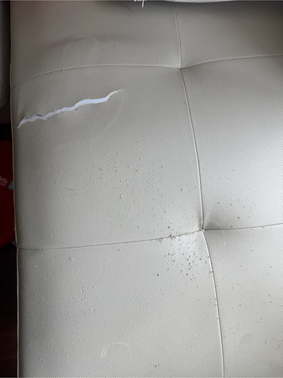 L shaped Sofa - Beige Leather - photo 3