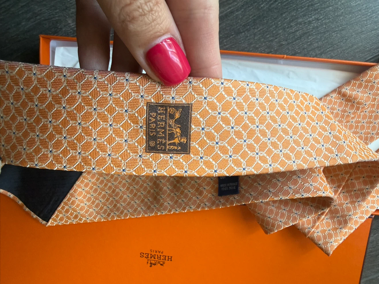Hermès Paris Silk Tie France new with box - photo 4