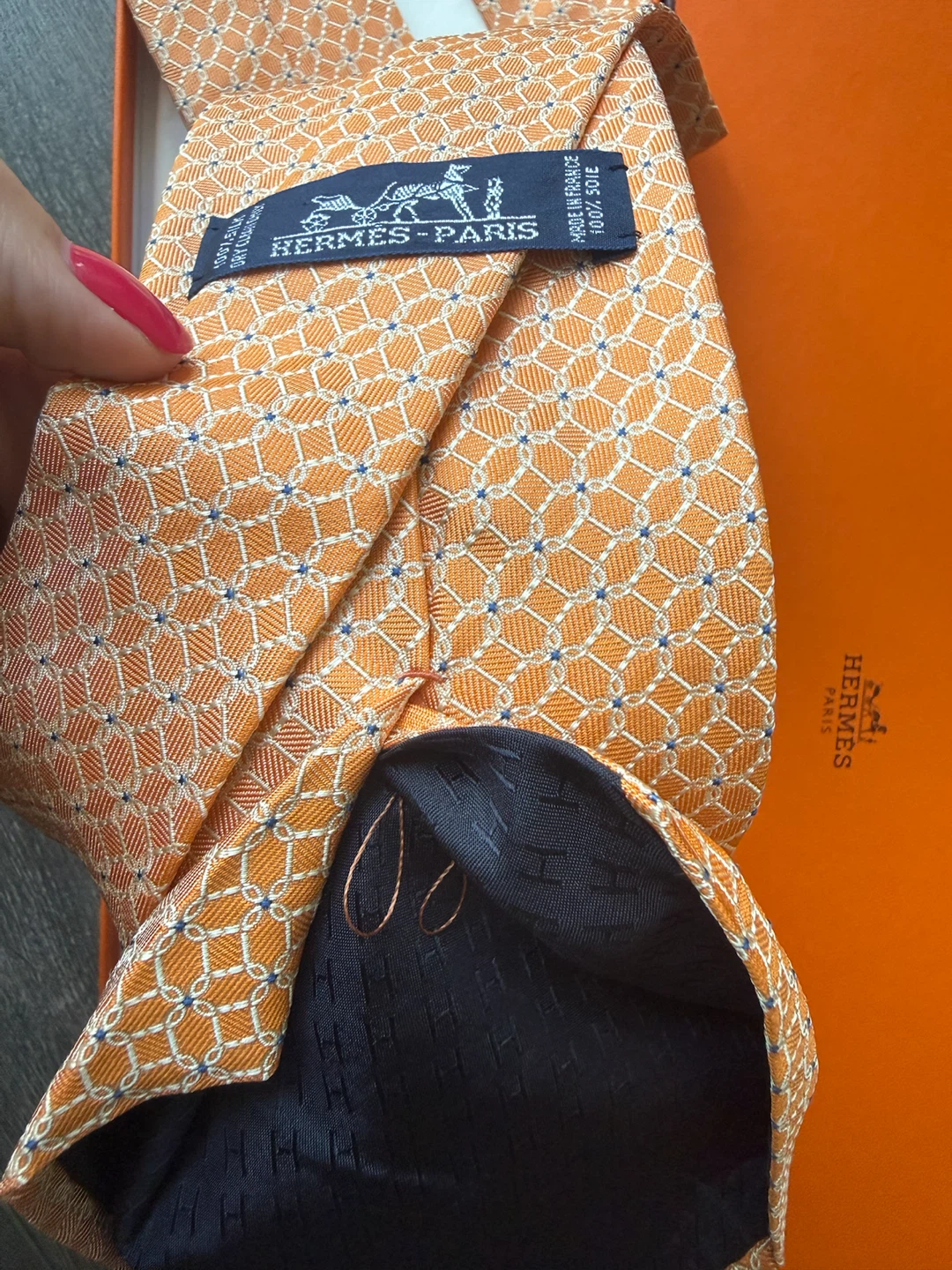 Hermès Paris Silk Tie France new with box - photo 5
