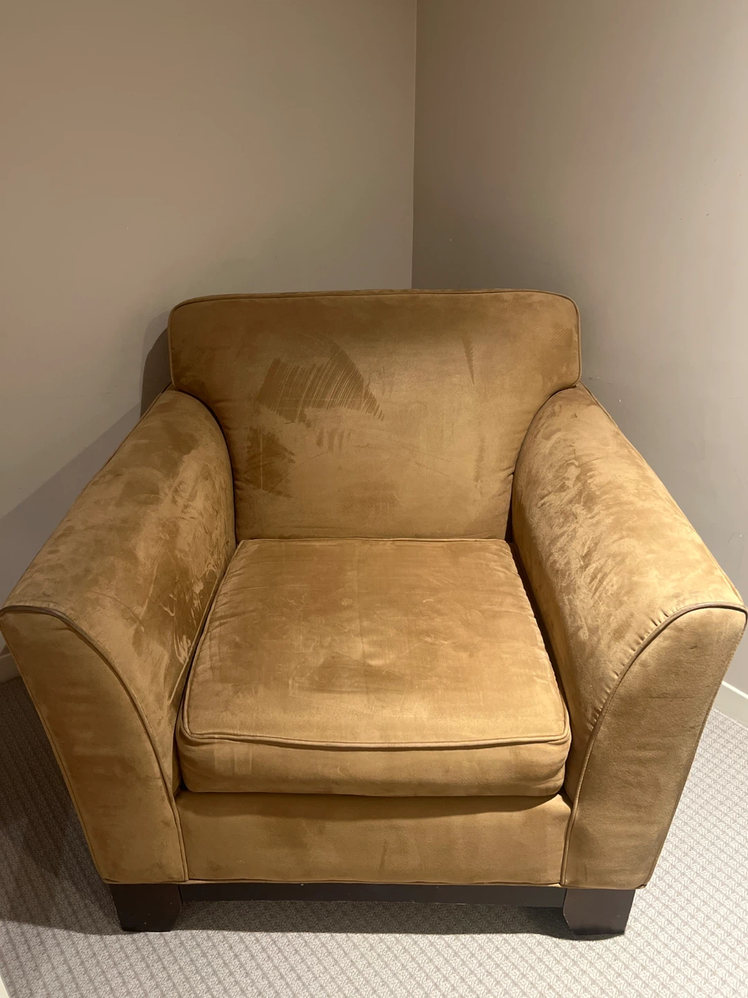 Camel Suede Armchair