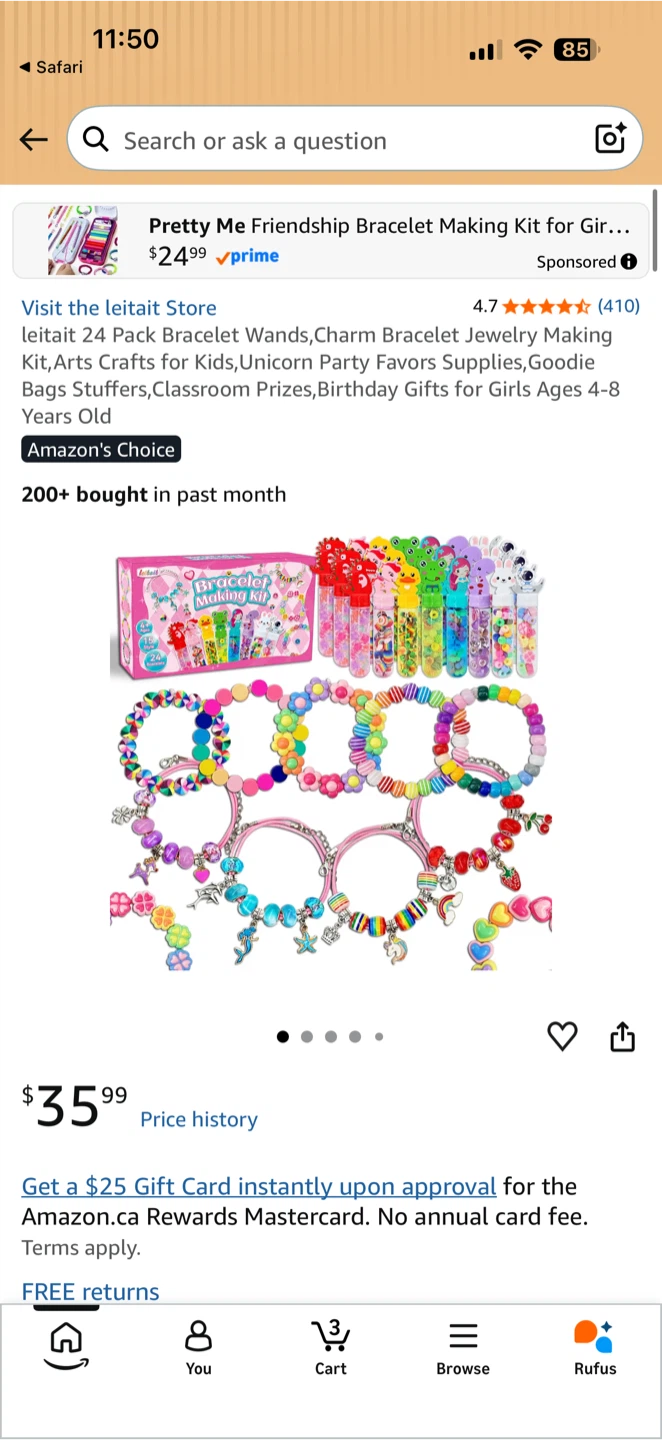 24-Pack DIY Charm Bracelet Kit 💕Kids Jewelry Making