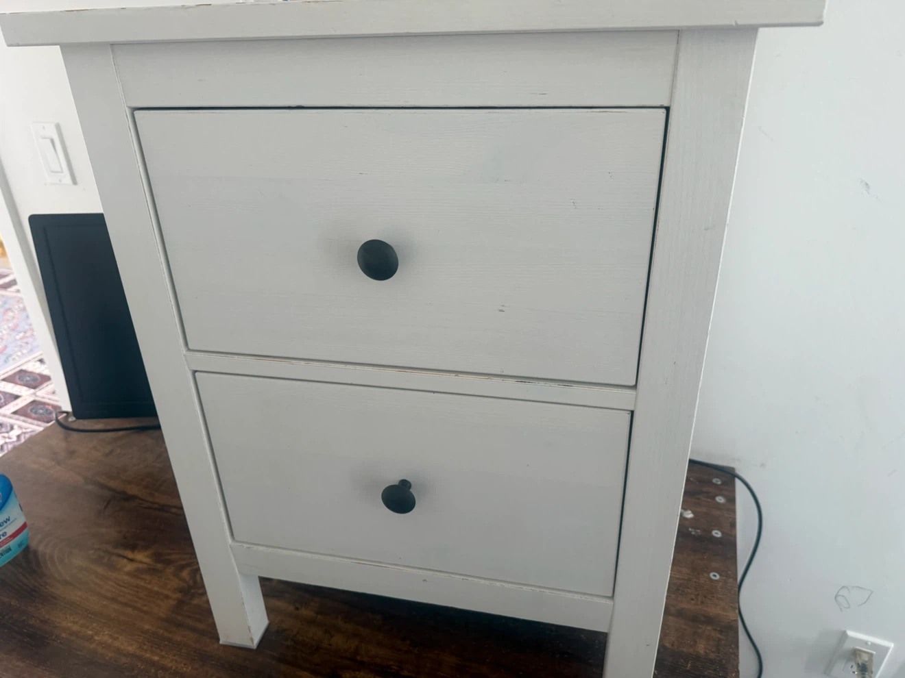 White 2-Drawer Nightstand - photo 3