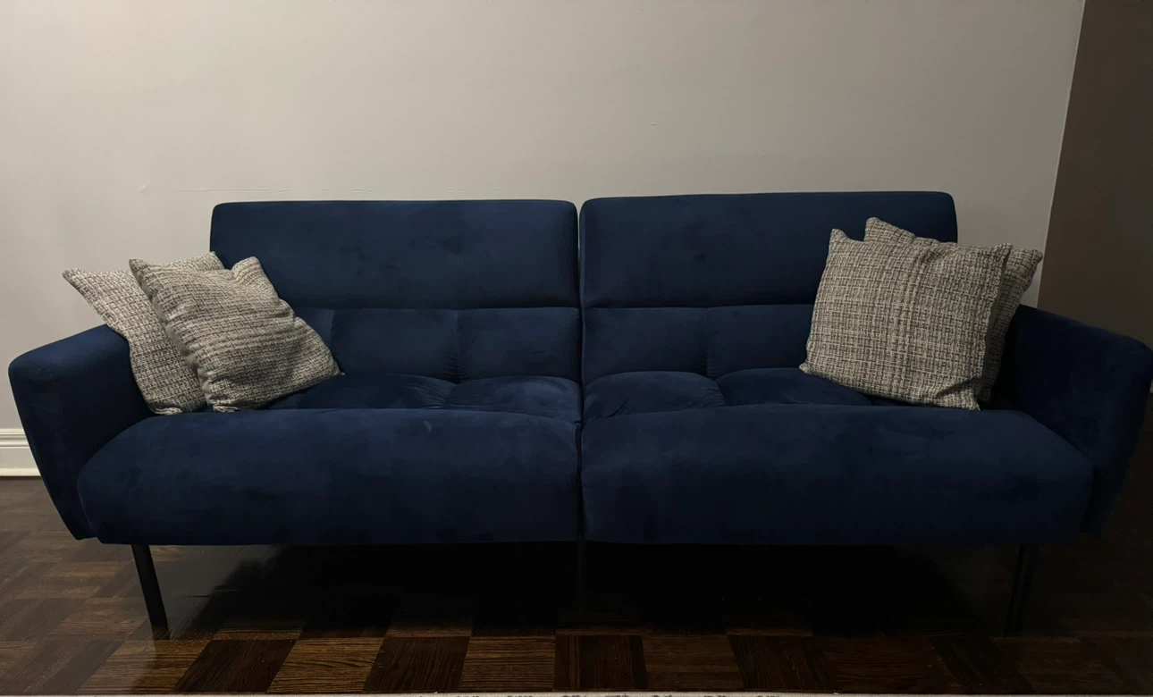 Navy Blue Velvet Sofa Bed
