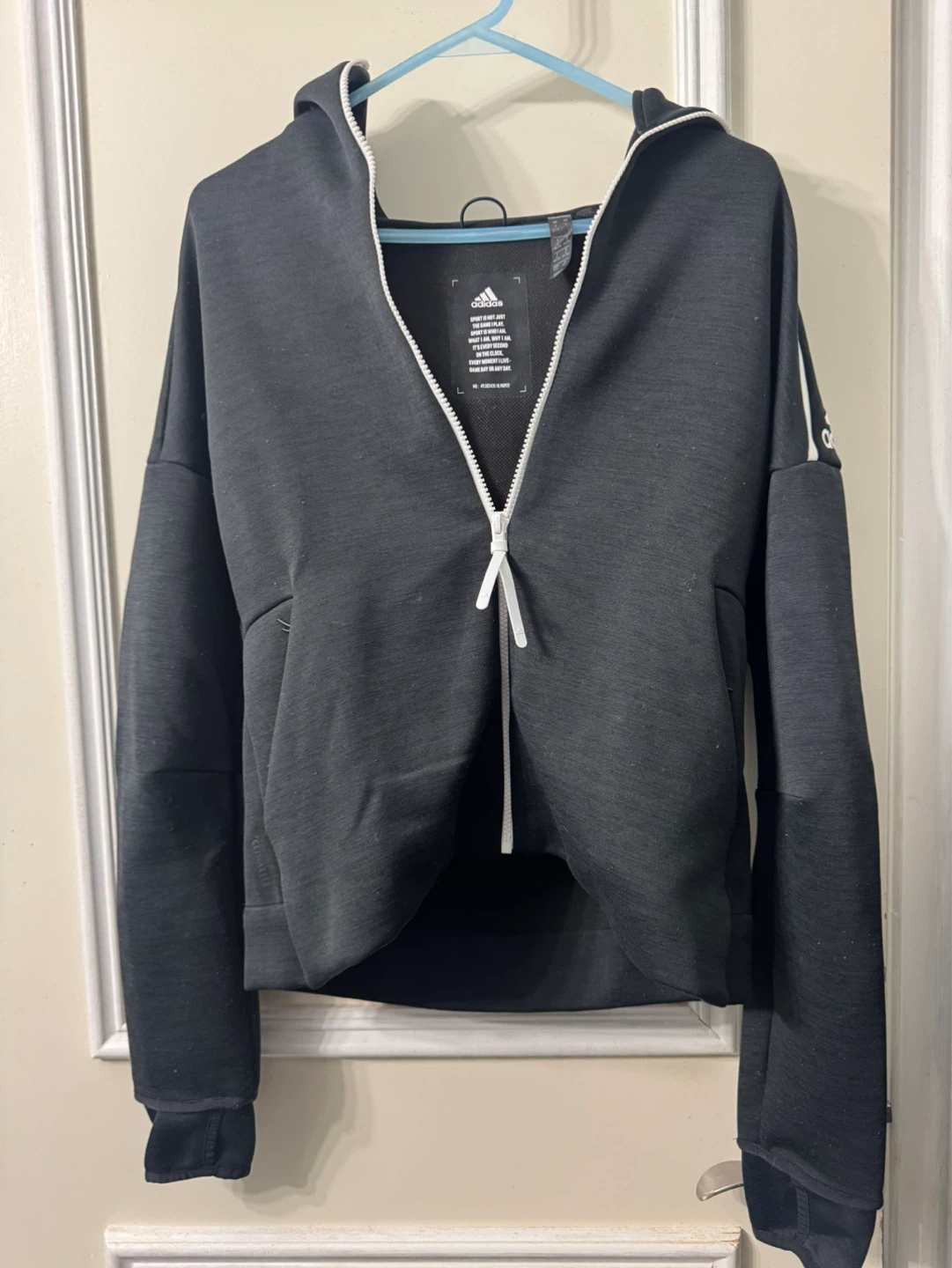 Adidas Black Zip-Up Hoodie - photo 3