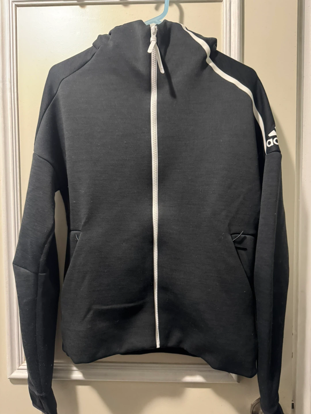 Adidas Black Zip-Up Hoodie