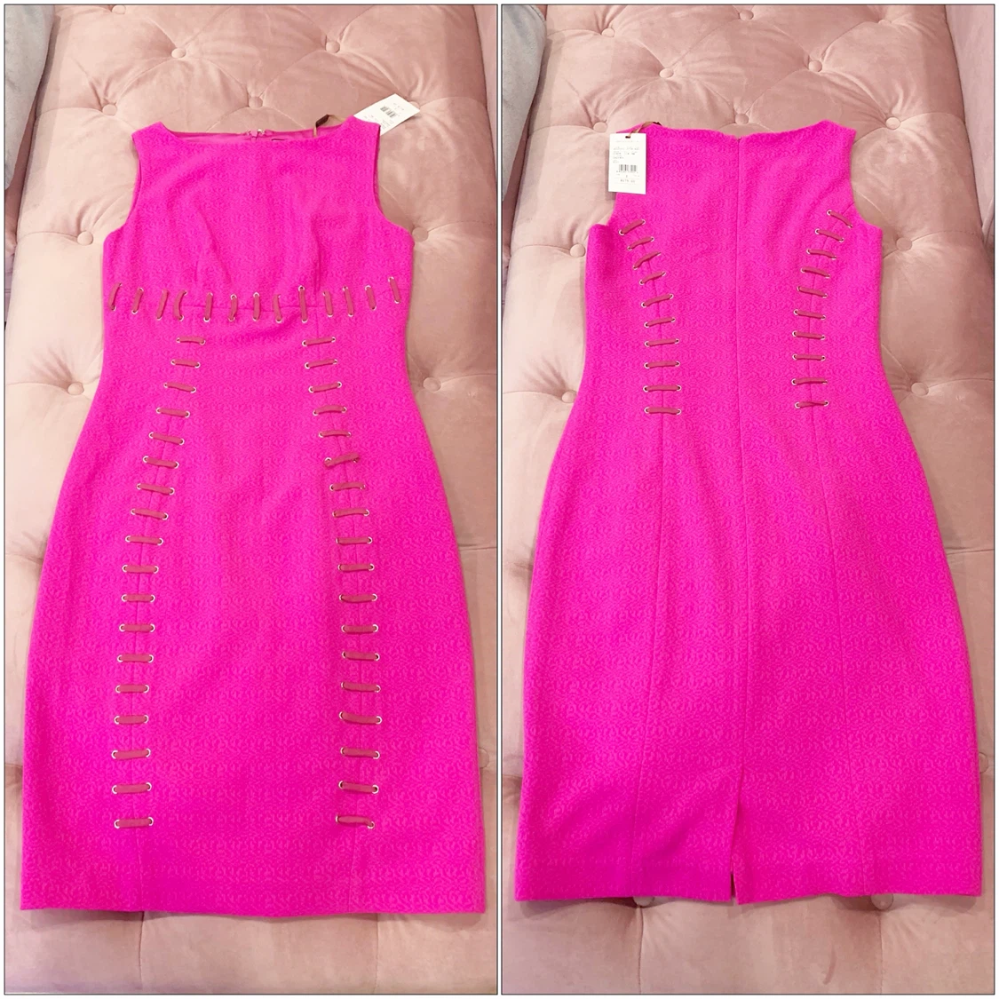 MELANIE LYNE MAGENTA SLEEVELESS DRESS - SIZE 2 (EXTRA SMALL) - photo 2