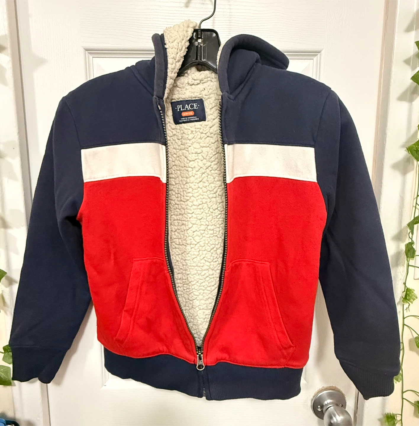 Kid’s Sweater Zip-Up Hoodie  M 7/8 size - photo 2