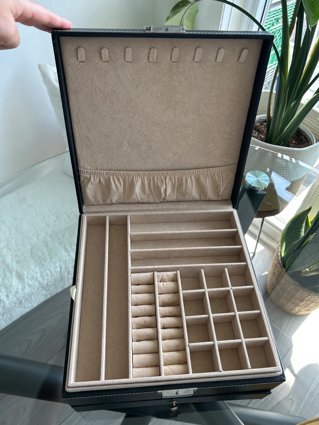 Black Multi-Tiered Jewellery Box