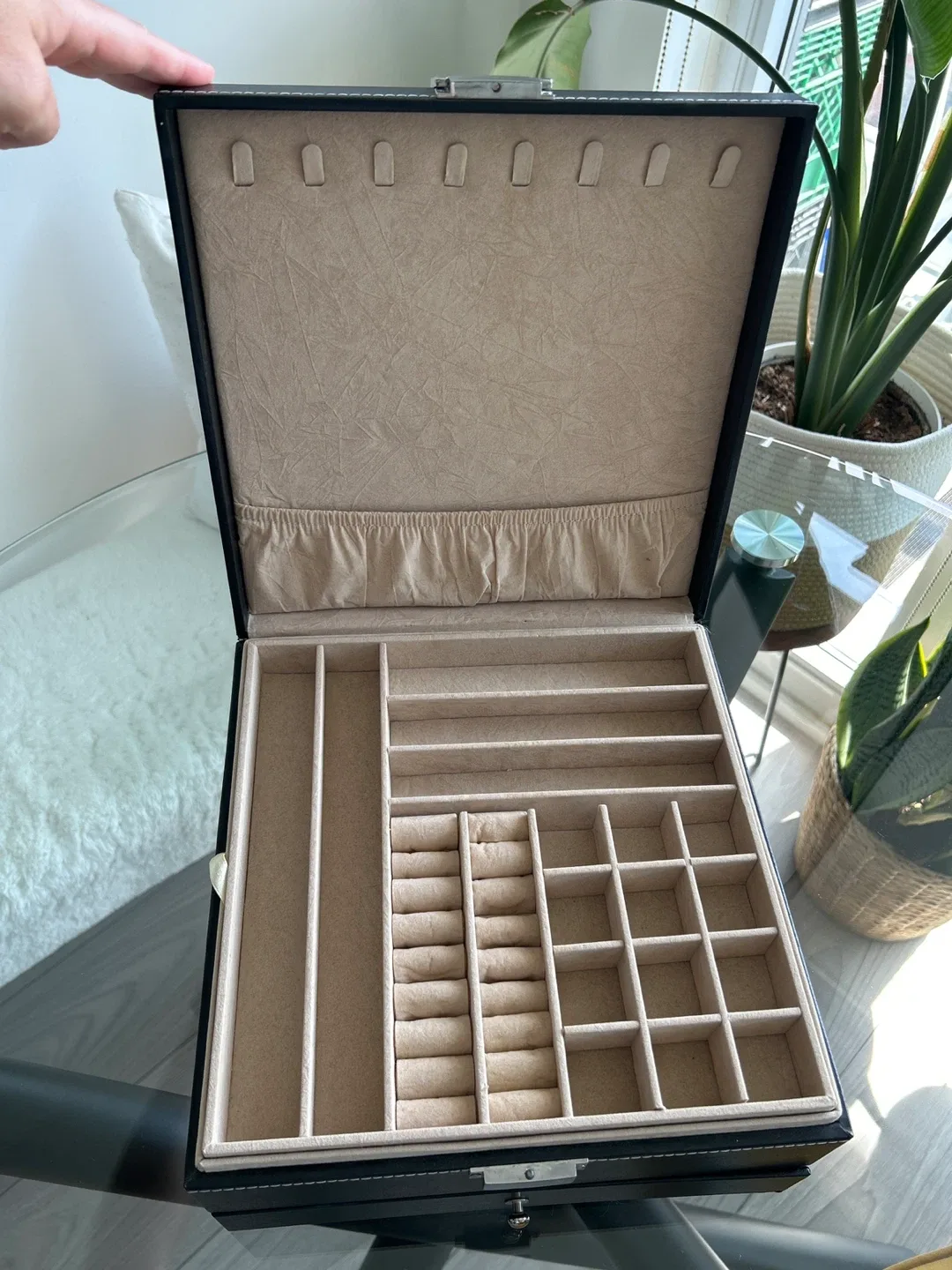 Black Multi-Tiered Jewellery Box