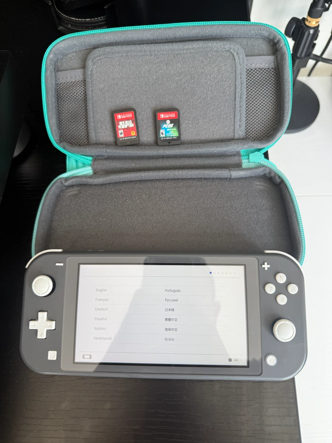 Nintendo Switch Lite Grey with Case and 2 Games - photo 2